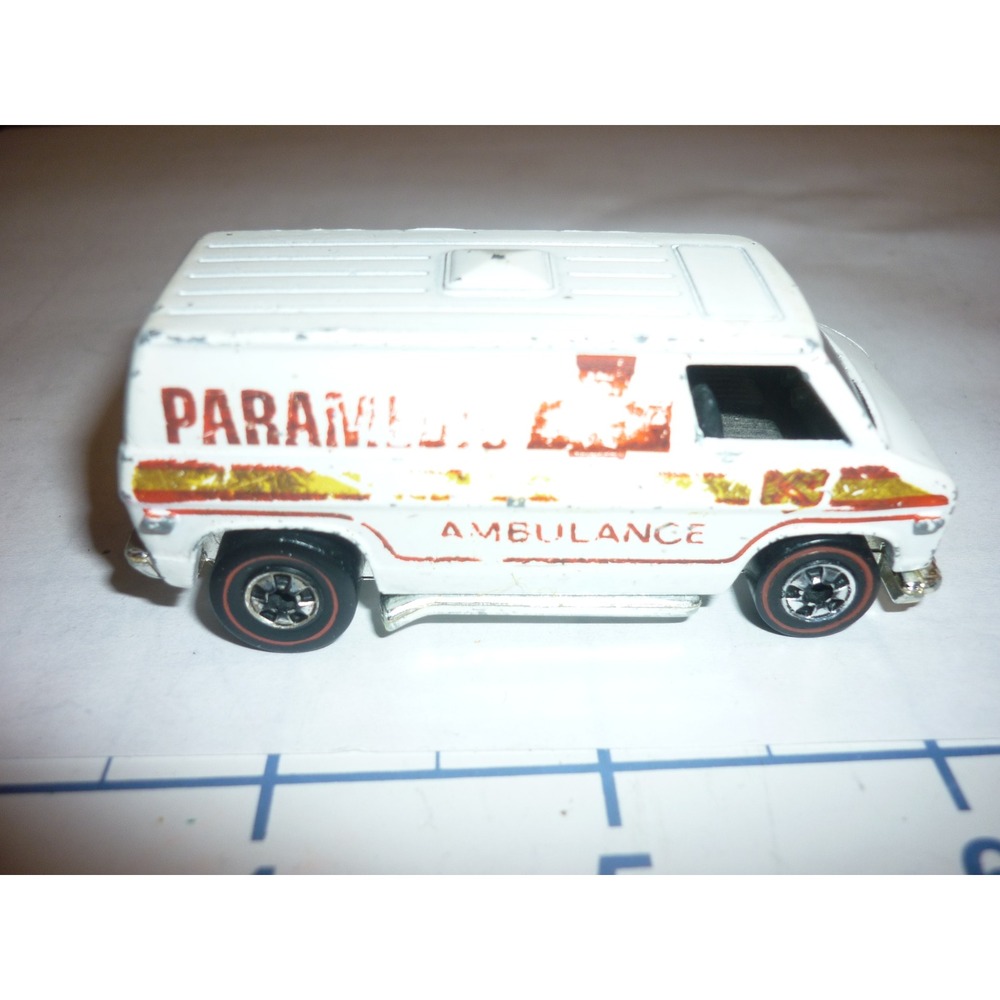 1974 Hot Wheels Redline White Paramedic Ambulance